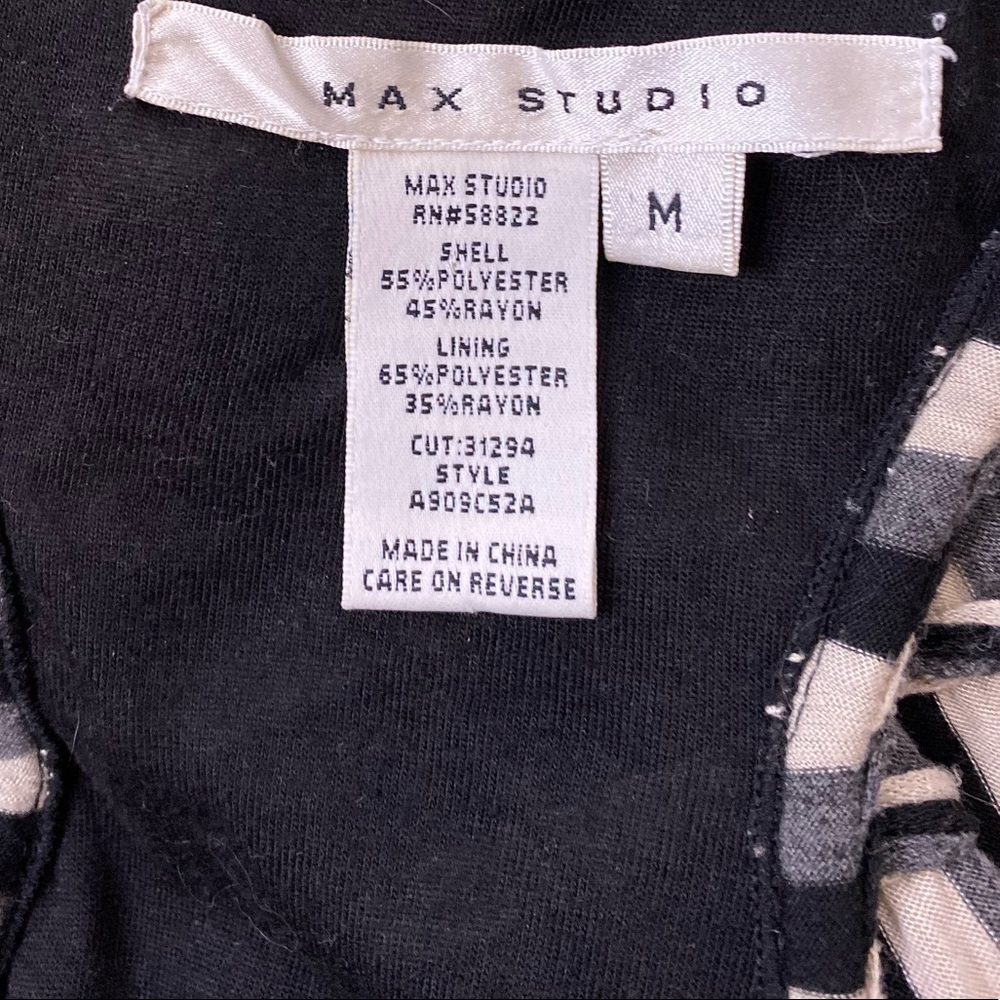Max Studio Black White & Gray Print Dress - Picture 3 of 4